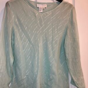 Doncaster Light Green Sheer Top